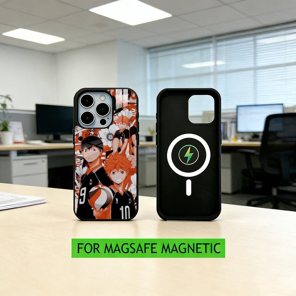 

H-Haikyuu Anime Phone Case For iPhone17,16,15,14,13,12,11 Plus,Pro Magnetic For Magsafe Wireless Charging iPhone14PROMAX