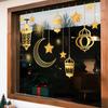 Eid Ramadan Festival Fensteraufkleber Stern Mond Laterne Abnehmbar Statisch Haftend Aufkleber Islamisch Muslimisch Wohnkultur Aufkleber