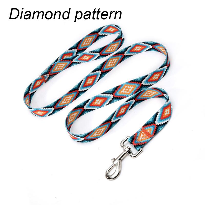 

Pet Accessories Dog Traction rope Ethnic Style Striped Forest Pattern Collar Leash Traction rope Cat Harnesses Leads Dog leash S