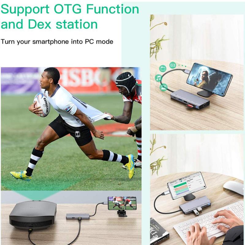 9 In 1 Dual Hdmi-compatible Vga Usb C Hub Multi-monitor Display Hub  Atapter
