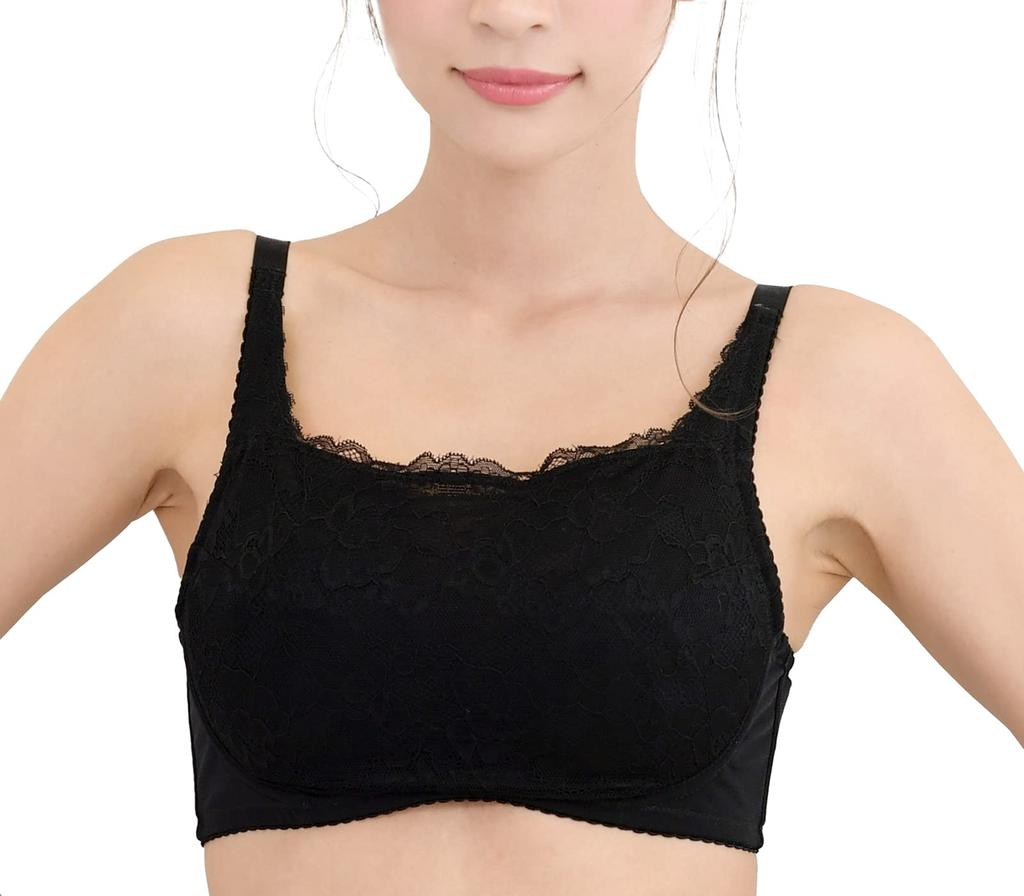 Smile LaLa Black E75 Simple Smaller Bust Volume Underbust Large Large Plus Loose Fit Thick Suitable for Women in Their 40s Women's Bra, Underwear,