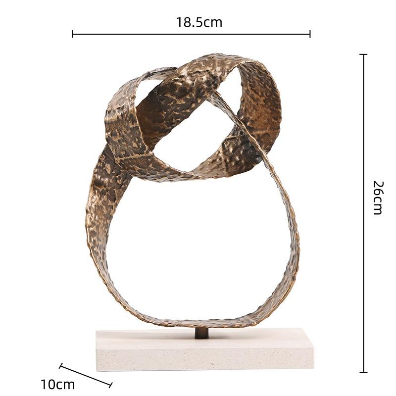 Metal Handicraft Golden Ring Geometric Hollow Balls Crossed Sphere Pendant Line Metal Figurine Home Decoration Accessories