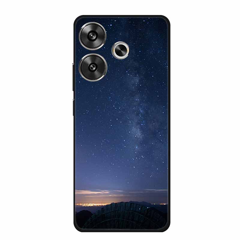Phone Case For Xiaomi Poco M6 4G Back Cover Case Shockproof Black Silicone Soft Funda For Poco M6 Case PocoM6 M 6 6.79" Coque