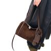 Autumn and Winter New Matte Cowhide Fashionable Retro Large Capacity Underarm Messenger Bag Trendy Women