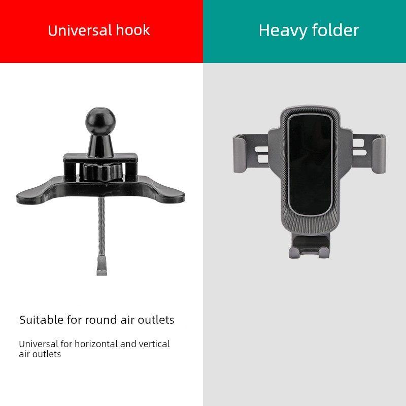 Car-Mounted Bracket with Gravity Support, Fixed Navigation Stand, Adhesive Air Vent Clip, Front Windshield Mount, Optional Multifunctional