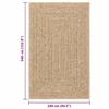VidaXL ZIZUR Rug 240x340 Cm Jute Look Indoor and Outdoor, Outdoor Rug, Floor Rug, Indoor Rug, 4006157