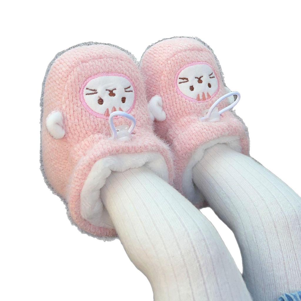 Winter Velvet-Lined Non-Slip Baby Shoes for Girls - Soft Sole, Warm Protection