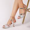 Fashion Women Sexy Sandals 2025 Summer New Brand Spike Heels Designer Shoes Women Lightweight Heeled Peep Toe High Sandals Women