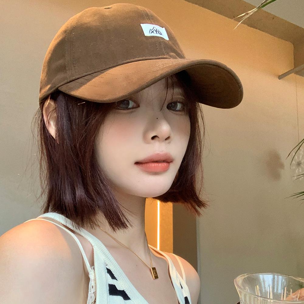 

Versatile Trendy And Brown Baseball Cap For Women Spring Summer Uv Hat Protection кавовий