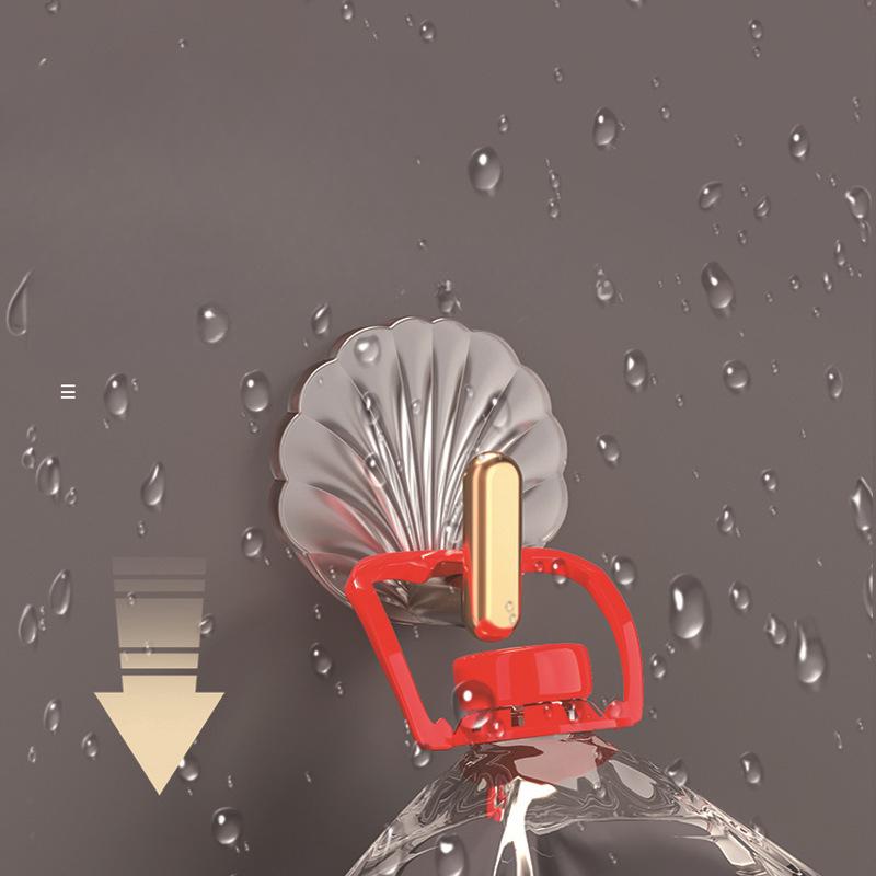 Light Luxury, Shell Shaped Hook, Acrylic, Adhesive Hook, No Punching, Adhesive Hook, Bathroom Wall, Door Behind Bathroom Adhesive Hook