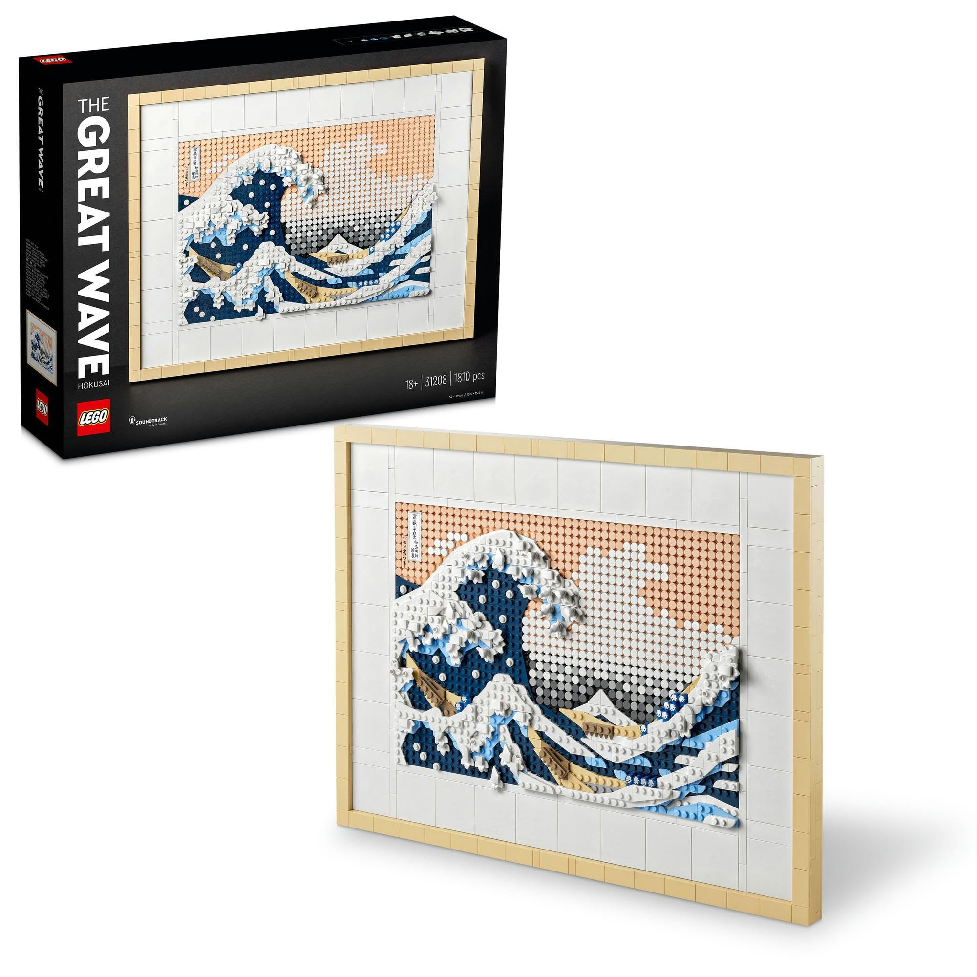

LEGO Art Katsushika Hokusai Thirty-six Views of Mount Fuji The Great Wave Off Kanagawa 1810 Pieces Block Art Collection Gift for Birthday Christmas