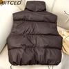 BITCED Women's Short-Length Autumn/Winter Cotton Waistcoat - Thickened Padded Vest