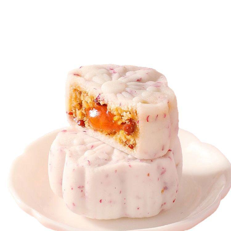 Rose Lava Qibai Pastry Snack 300g - Traditional Euryale Cake