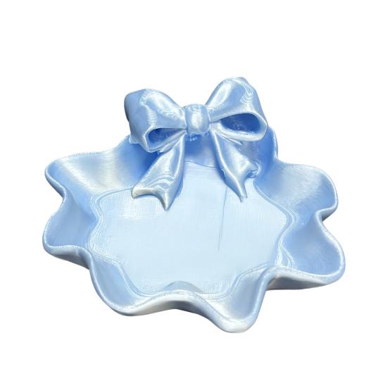 3D Printed Bow Jewelry Tray, Ring Dish, Entryway Table Trays, Decorative Trinket Dish, Jewelry Organizer Tray for Rings Necklaces Bracelets Keys