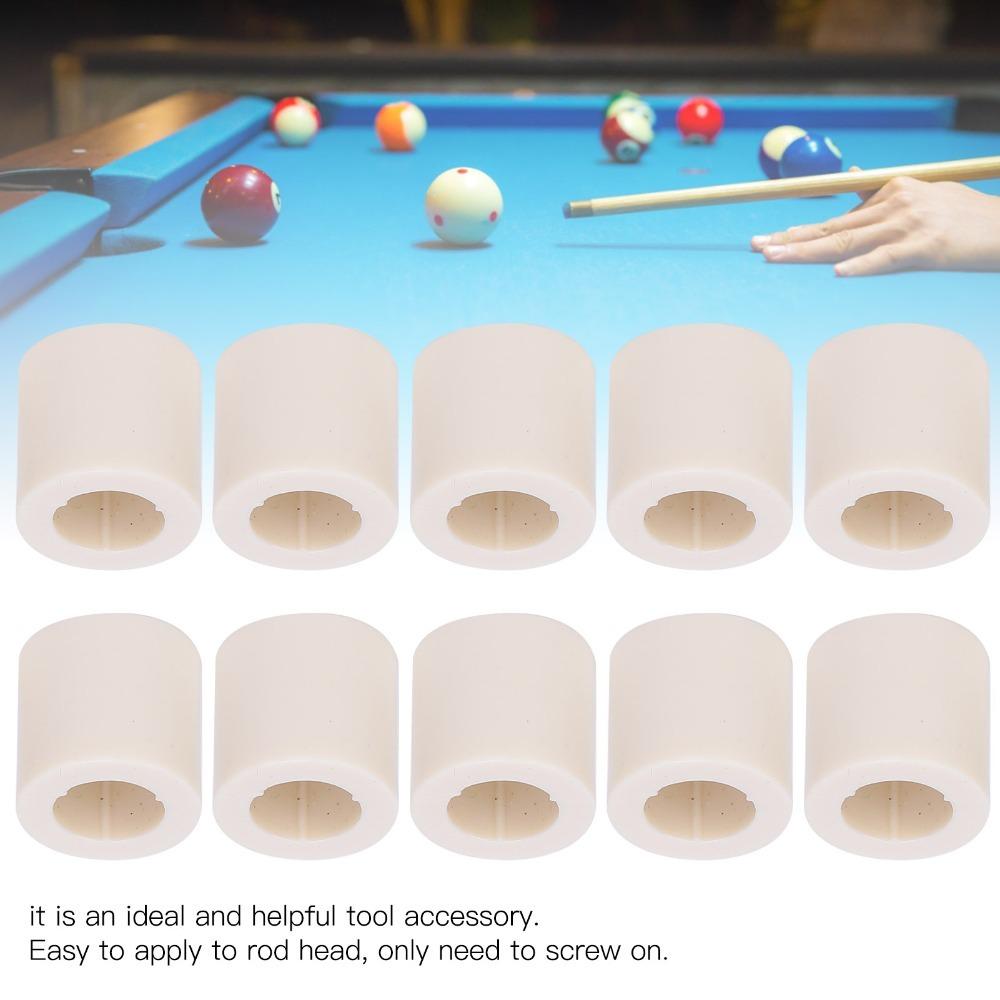 40pcs Fiber Pool Cue Ferrules White Billiard Cue Ferrules Pool Stick Tips Pool Cue Repair