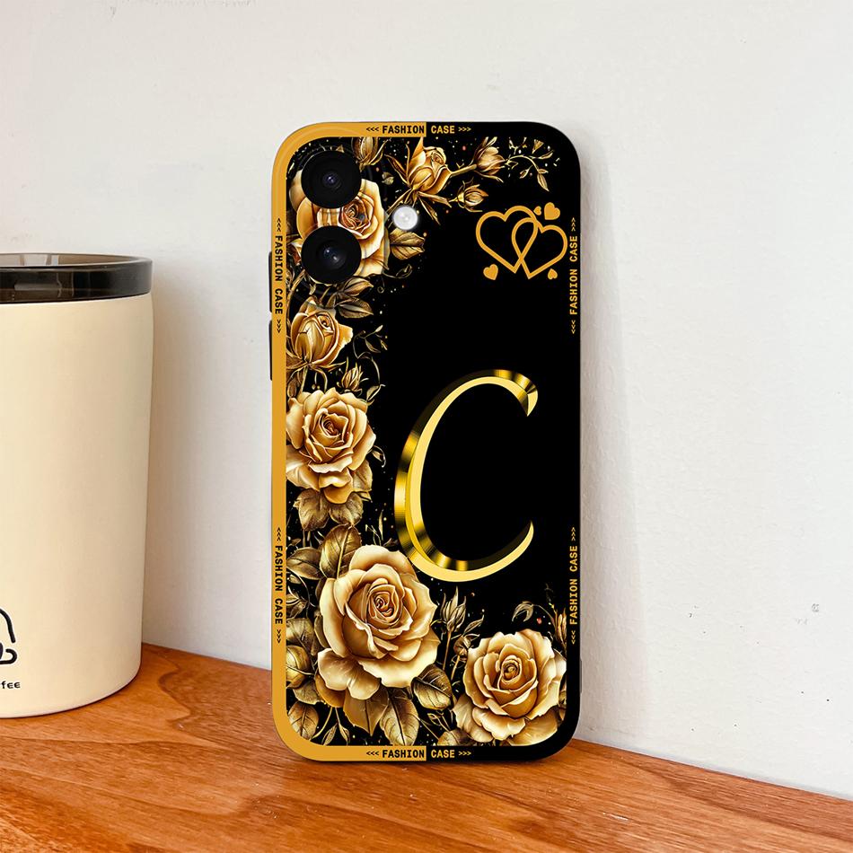 For iPhone 17 Pro Max 17 Air Phone Cover Flower Name Letters High Quality Case For iPhone17 Soft Silicone Shockproof Housing