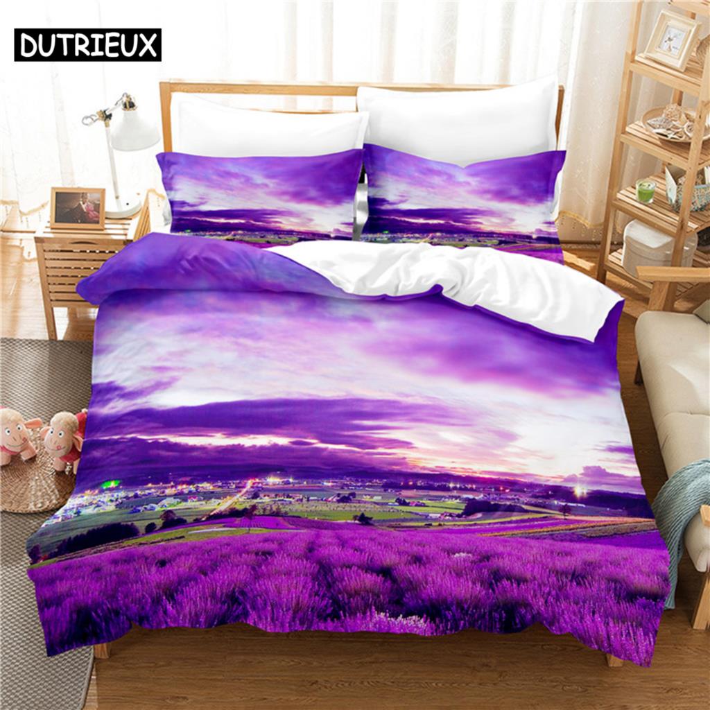 Lavender Manor Bedding Set Duvet Cover Set 3d Bedding Digital Printing Bed Linen Queen Size Bedding Set Fashion Design