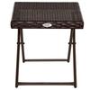 Side Table Made of Poly Rattan, Foldable, Coffee Table, Tray Balcony Table, Garden Table, Sofa Table, Tea Table, Garden Furniture