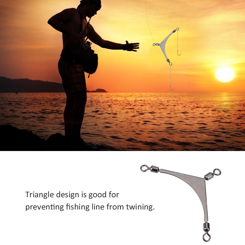 10 Stück Edelstahl Fass Wirbel mit Drehring Angelzubehör (6 #)