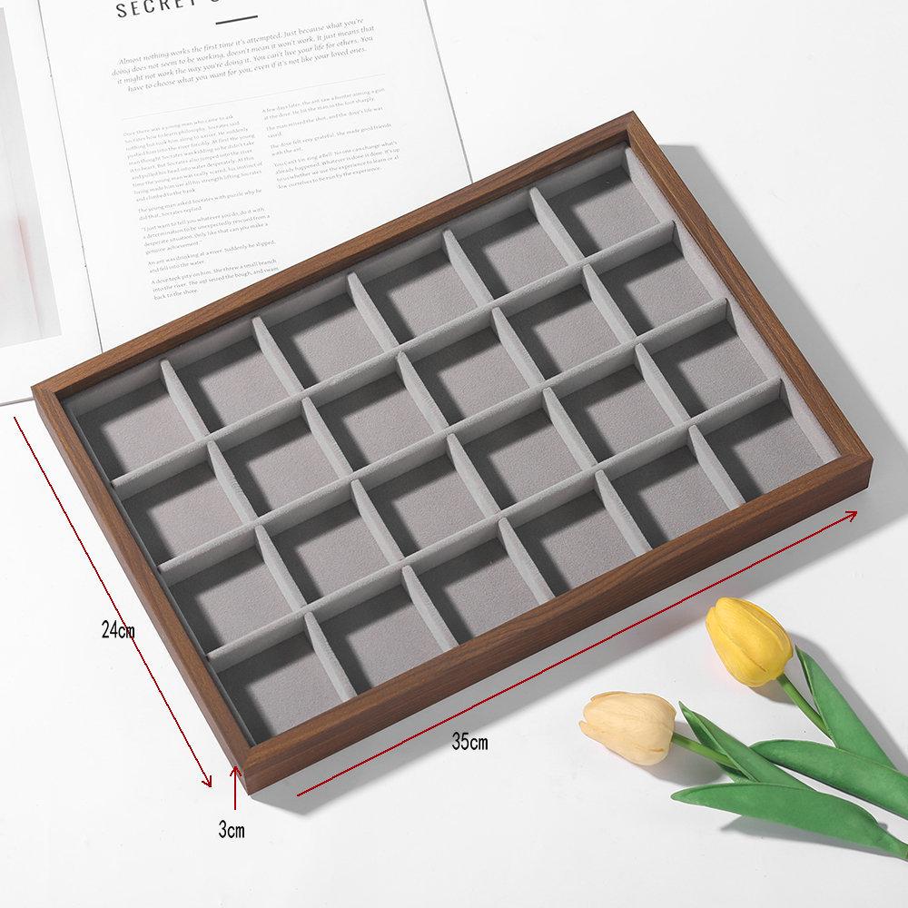 Rosewood Jewelry Box & Display Tray for Earrings and Necklaces