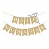 Celestial Moon Burlap Pennant Banner, Party Hanging Flag, Event Decor