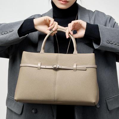 2024 Women's Premium Genuine Leather Handbag: Large-Capacity Autumn/Winter Commuter Briefcase