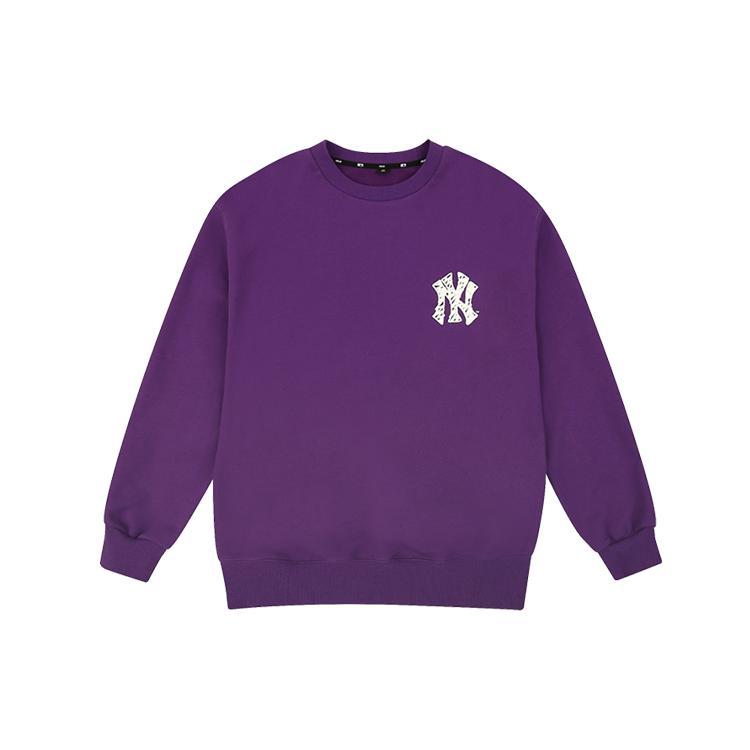 New MLB Sweatshirt Unisex Blue Purple 31MT08011-50V
