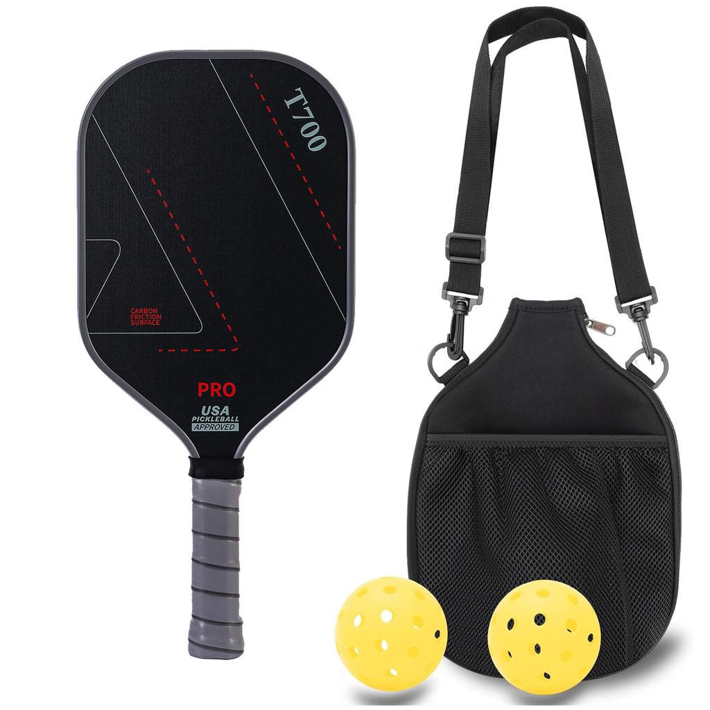 T700 16MM Enhanced Sweet Spot & Control & Power Anti-slip Grip Carbon Fiber Frosted Surface Pickleball Paddle