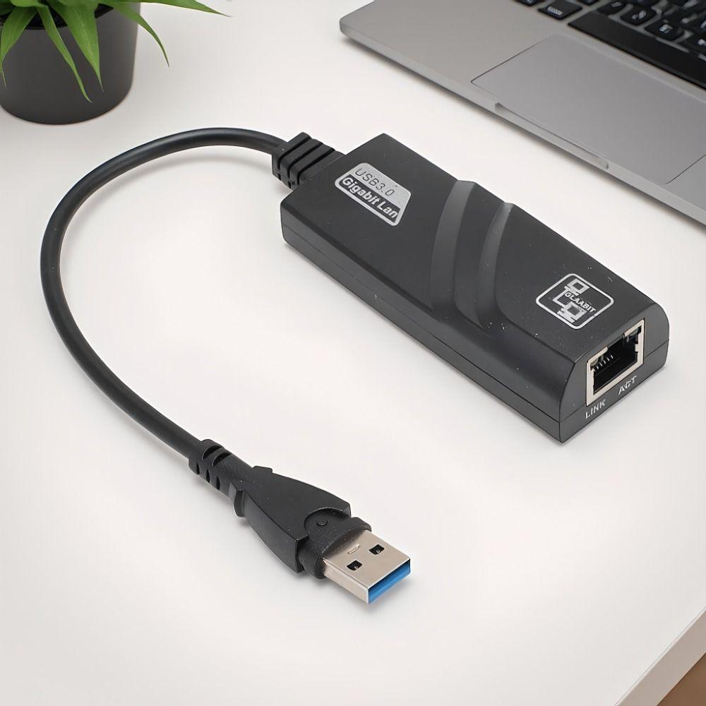 Plug and Play Gigabit Ethernet Adapter Portable USB To Ethernet Adapter  Laptop Connectivity