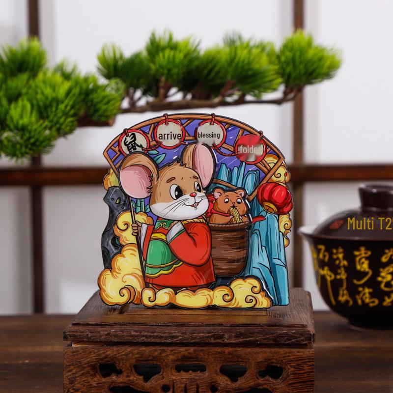 Wooden Zodiac Snake Year City Fridge Magnet Souvenir