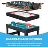 2x4ft 10in1 Combo Game Table Set for Home Game Room Perfect for Friends and Family Gatherings with Integrated Hockey Foosball P
