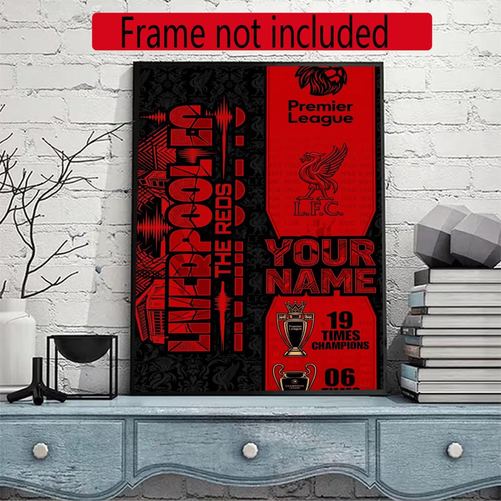 Liverpool Team Personalized Text Diamond Painting Round Diamond Mosaic Rhinestones Diamond Embroidery Craft Kit Wall Decor Without Frame
