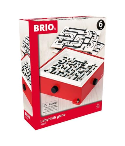 BRIO Labyrinth Game (Color) 34020, Ages 6+ [Toy, Wooden Toy, Game, Gift (Birthday/Christmas)]