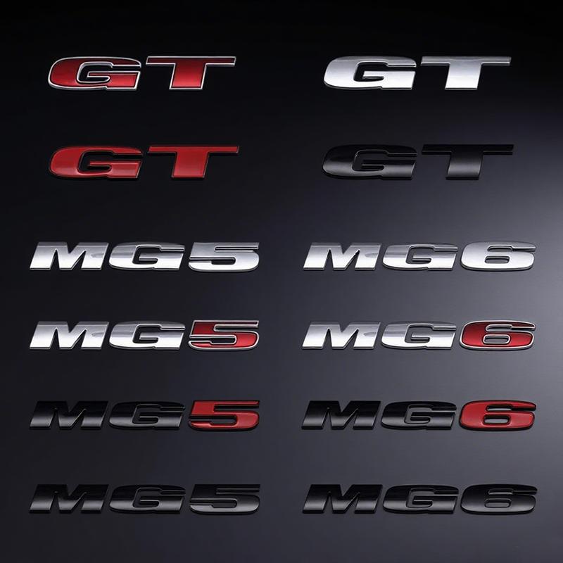 1Pc MG Car Rear Trunk Sticker ABS Material Emblem Decal for GT MG6 MG5 Logo Models - OEM Style Exterior Body Badge