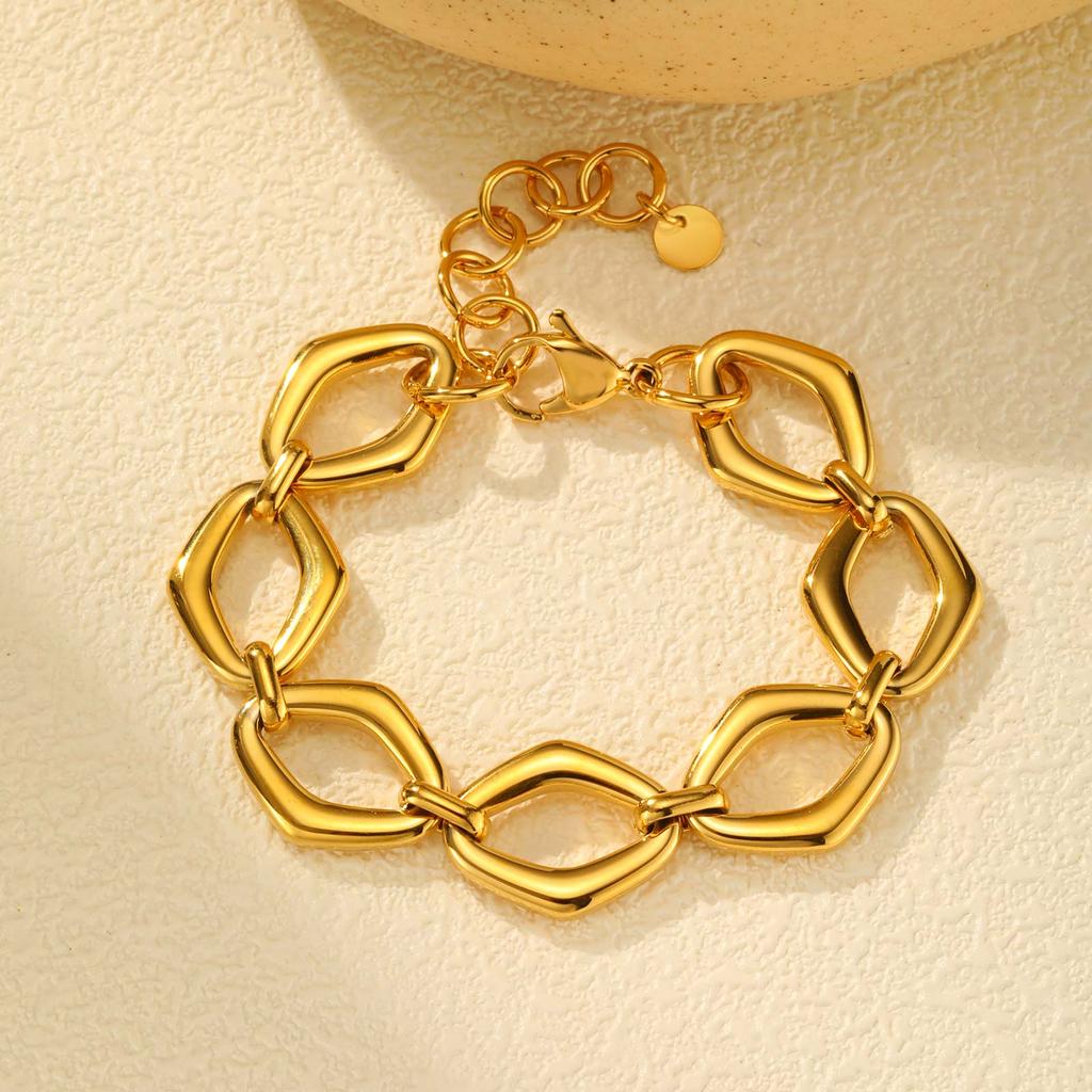 High Quality Hollow Geometric Bracelet for Women,Gold Plated Stainless Steel Bracelets,Unique Jewelry Gifts