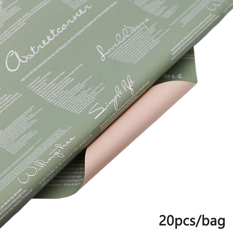 20 Pcs Flower Wrapping Paper, Waterproof Florist Bouquet Paper, Diy Crafts