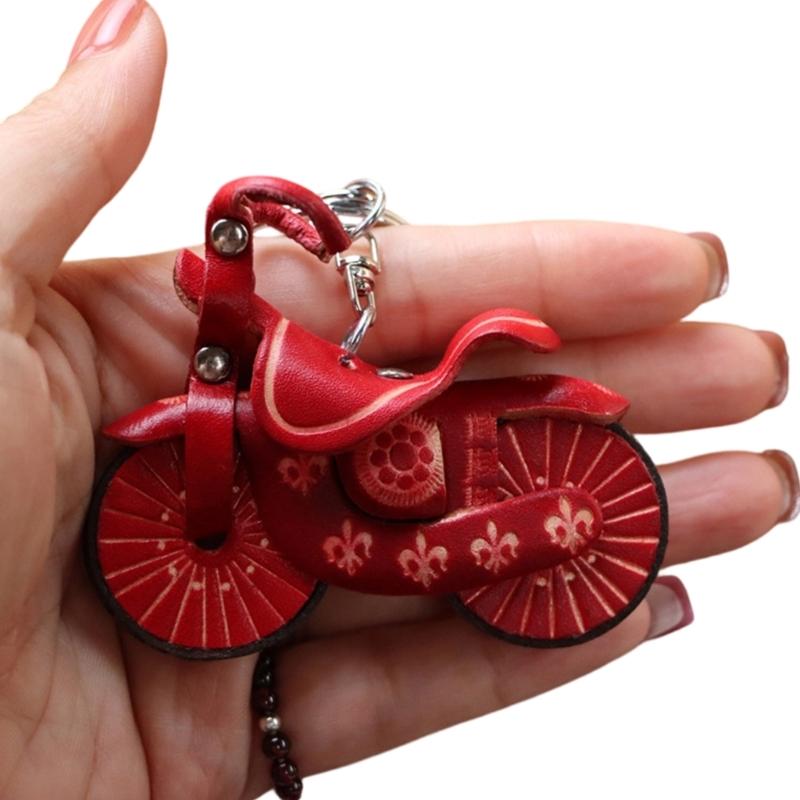 

Mini Leather Motorcycle Keychain Biker Bag Pendant Accessory With 5 Stylish Designs Optional For Men And Women красный