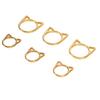 30pcs Cat Ear Knitting Stitch Markers Gold DIY Handcraft Plating Cute Stitch Marker Rings for
