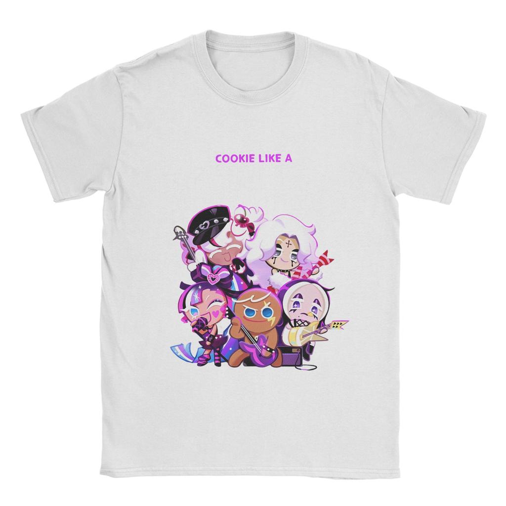 Fun Cookie Run Kingdom T-Shirts Men O Neck Cotton T Shirt Short Sleeve Tee Shirt Birthday Present Clothes