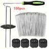 Set of 100 Lawn U-Shaped Stakes, U-Shaped Garden Pegs, 6Inch Galvanized Landscape Pins, Heavy-Duty Garden Stakes, Ideal for Securing Lawns and Fabrics