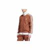 adidas Originals striped long-sleeve retro sports jacket for men, brown