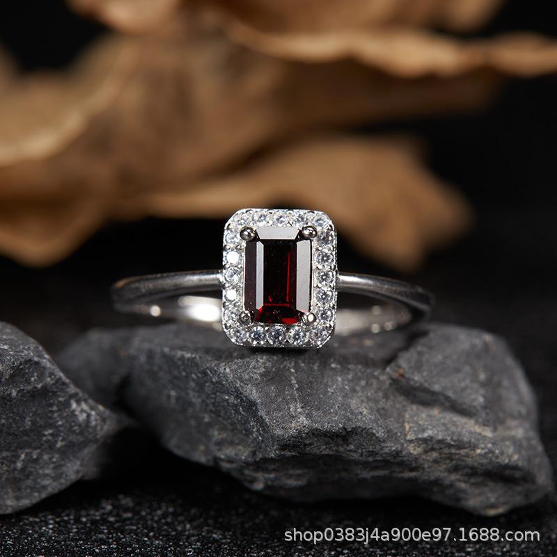 S925 Sterling Silver Natural Colored Treasure, Sugar Cube Stud Earrings, Ear Jewelry Gifts, Light Luxury, Elegant Niche Temperament, High-End Earrings