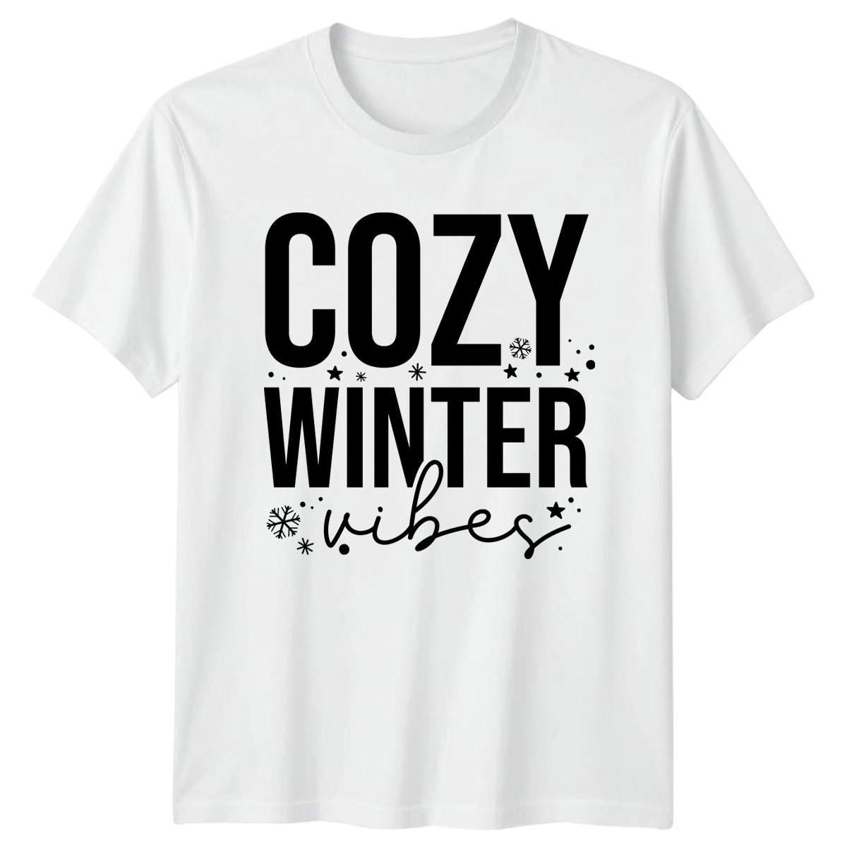 Cozy Winter Vibes T-Shirt Cozy Lifestyle Winter Christmas Gift For Him And Her M