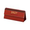 Oct. 2026 - Dec. 2027 2027 Mini Desk Calendar Foldable Record Calendar Double-coil Calendar  Office