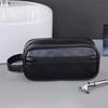 Handheld Cosmetic Storage Bag Zipper Makeup Pouch Portable Men Leather Wash Bag  Travel