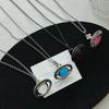 Collana lunga da donna con ciondolo Saturno tridimensionale per maglione Gioielli di moda