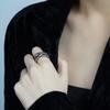 Gucci Garden Series Vintage Patina Textured Snake Pattern Ring Men Ring Silver 577294-J8400-0811