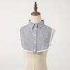 Perfect Match Autumn-Winter Plaid Fake Collars With White Trim—Decorative, Versatile For Women'S Sweaters.
