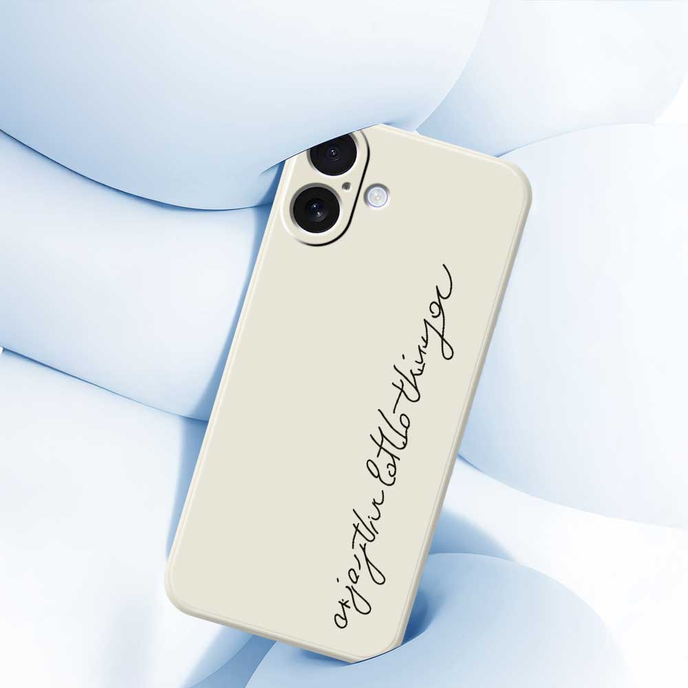 For iPhone 17 Case WordArt Pattern Printing Straight Edge TPU Phone Back Cover