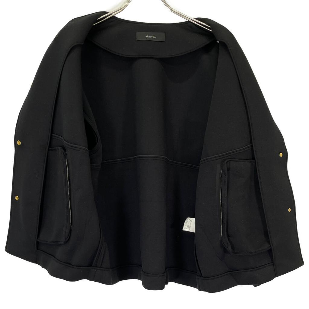 allureville 24 year old black collarless jacket Rayon bonded collarless jacket Jacket 2 blackUsed